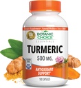 Botanic Choice Premium Turmeric Antioxydant Support - Supplément Santé Joint pour Adultes - 180 gélules (500 mg chacune)
