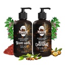 Perfecto Laver et reconditionner la barbe ensemble avec Argan et Jojoba huiles - renforce et assouplit - Scent de bois de santal naturel