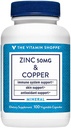 Le zinc avec du cuivre - soutient la santé immunitaire - 50 MG (100 capsules végétariennes)
