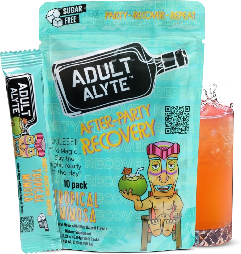 Après l'aide à l'alcool Bien-être Vitamines Je restaure Mieux Matins I Dihydromyricetin DHM & B Vitamines Complexe I Antioxydants Supplément et soutien du foie I 10 Powder Stick Boissons Packets I Licorne Candy