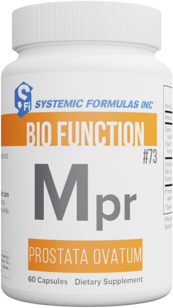 Systemic Formulas Mpr – Prostata Ovatum 60 Capsules Bio Function #73. Supports Male and Female reproductive Glands.