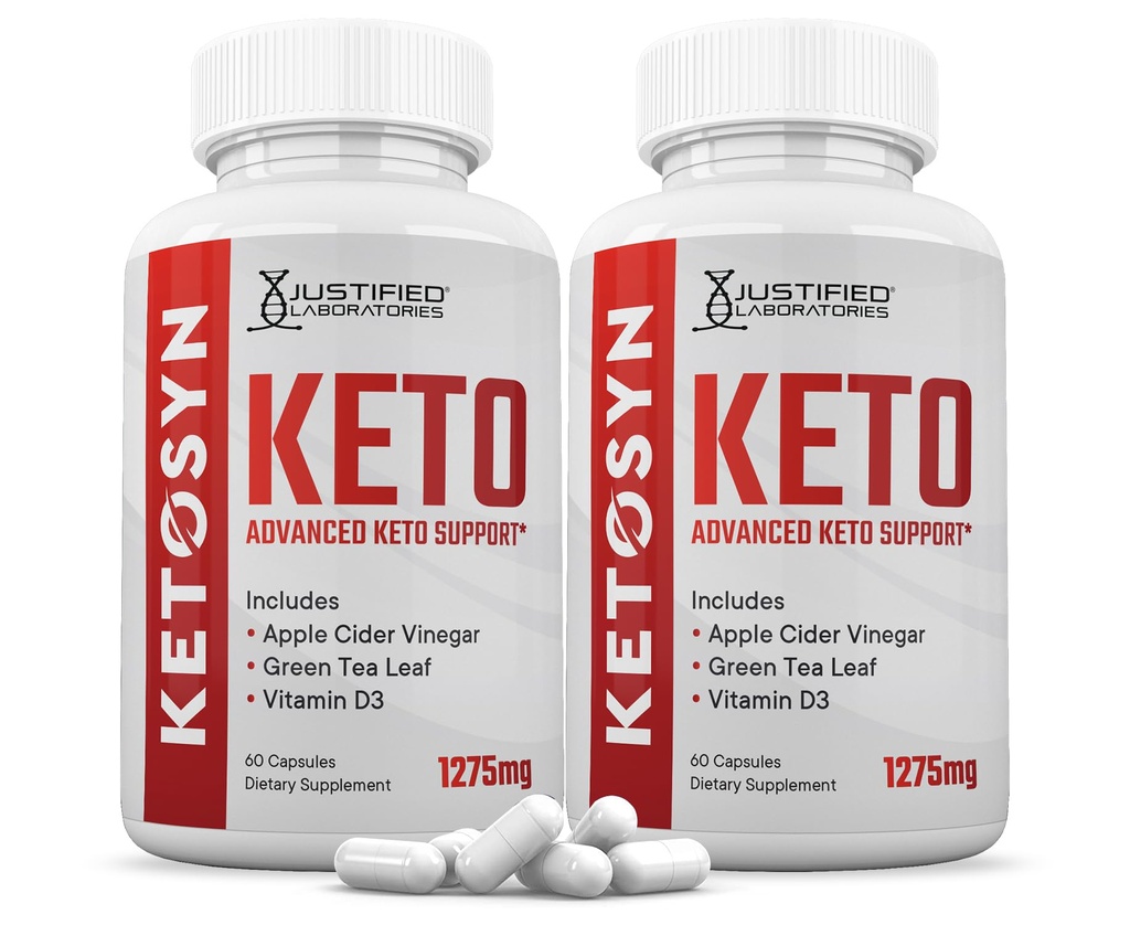 (2 Pack) Ketosyn Keto ACV Pills 1275MG Keto Support Capsule de mélange Alternative à Keto ACV Gummies Formulé avec vinaigre de cidre de pomme Extra Virgin huile d'olive poudre Green Tea Leaf 120 Capsules