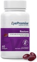 Supplément santé EyePromise Restore - 60 Softgels, 30 jours d'approvisionnement - Supplément Omega 3 avec Zeaxanthin, Lutéine, Huile de poisson, EPA, DHA et vitamines pour la santé des yeux