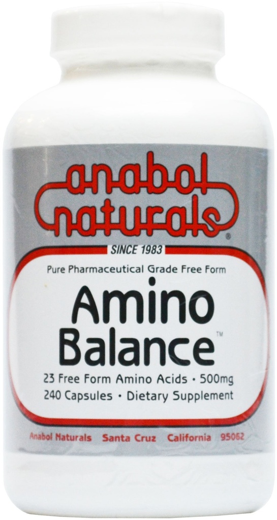 Amino Balance 240 capsules, Amino supplément énergie, formule complète 23 mélange d'amino libre avec BCAA, 9 acides aminés essentiels EAA, pour la nutrition sportive, la récupération musculaire après entraînement