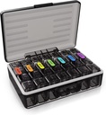 Weekly Pill Organizer - Large Capacity Container for Daily Medication - Non-Spill Holder for Tablets, Capsules, Softgels - Travel Friendly 7 Day
