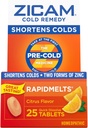 Zicam Cold Remedy Zinc Rapidmelts, Citrus Flavor, 25 comte (paquet de 2)