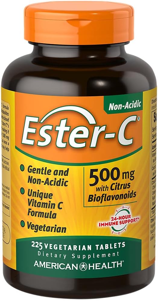 Ester-Vitamine C avec agrumes Bioflavonoïdes 500 Milligrammes 225 Tablets de légumes