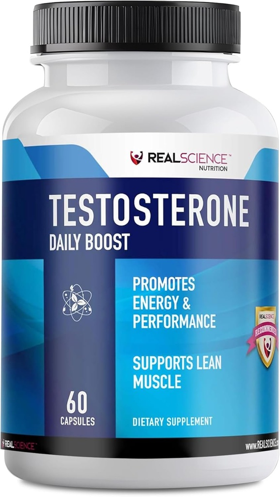 Boost sans testostérone quotidienne pour les hommes - Supplément le plus fort pour la croissance musculaire, la musculation et l'énergie avec 9 ingrédients puissants - 60 capsules