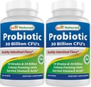 Meilleures naturelles Probiotique 10 souches 30 milliards de plateau Stable 120 Veggie Caps (120 comte (paquet de 2))