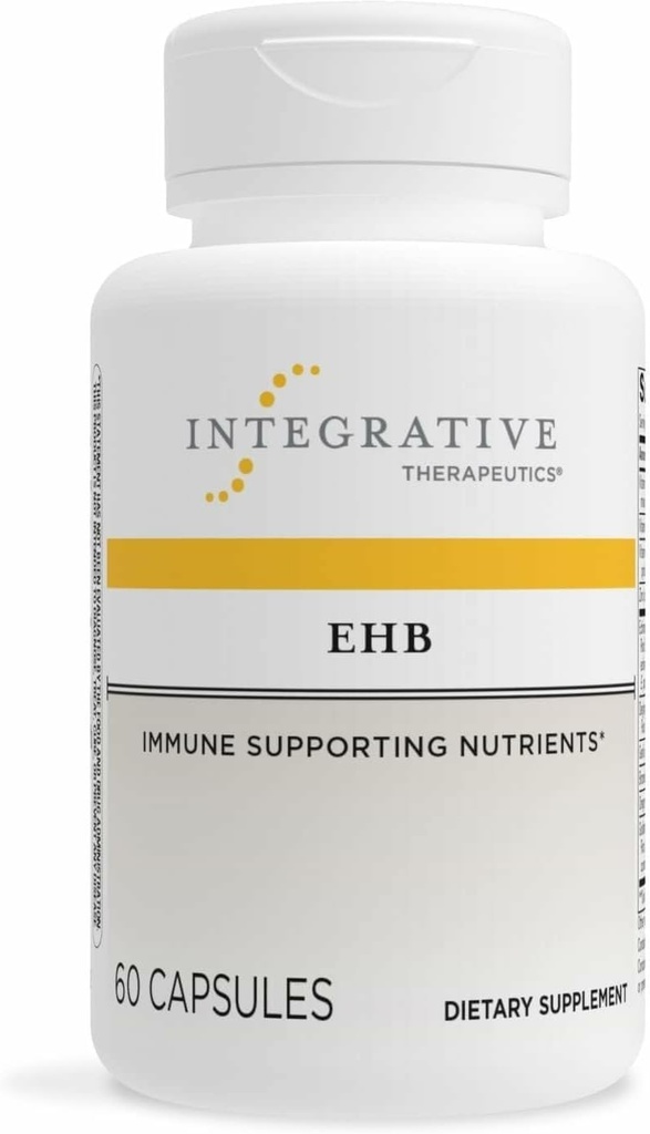 Thérapeutique intégrative EHB - Supplément de soutien immunitaire aux vitamines A, C et B6* - Support minéral au zinc - Sans lait et sans gluten - 60 capsules (20 portions)
