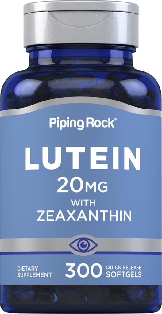 Lutéine et supplément de zéaxanthine 20 mg 300 Softgels