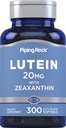 Lutéine et supplément de zéaxanthine 20 mg 300 Softgels