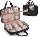 Damero Organisateur de médicaments, Pill Bouteilles Sac de voyage pour les médicaments d'ordonnance, fournitures médicales, noir