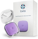 Livia Appareil de soulagement de la douleur menstruelle, Lavande – Déclenchement pour la douleur d'époque – Portable & Discret – Rechargeable, jusqu'à 12 heures Batterie – Kit complet avec tampons – Le partenaire de voyage Go-to