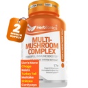 Herboronique All-in-One Champignon Supplément pour le système immunitaire Support de l'Immune Supplément de soutien du cerveau nootropique avec la Mane du Lion, Cordyceps, Reishi
