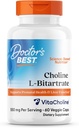 Le meilleur Choline L-Bitartrate de Docteur (VitaCholine), soutient la santé prénatale et la fonction hépatique, non-OGM, sans gluten, sans soja, sans végan 60 capsules de légumes