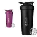 MélangeurBottle 24-Ounce en acier inoxydable tasses Shaker avec fouet, prune et noir
