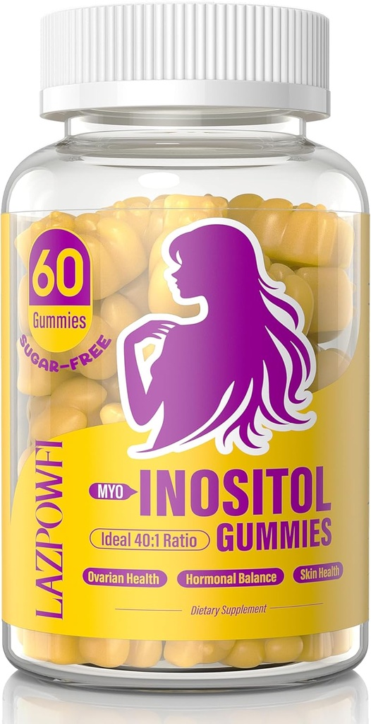 Gommies d'inositol avec Myo-Inositol & D-Chiro Inositol,Vitamine D3,Magnésium Glycinate & Zinc - Idéal rapport 40:1 - 30 jours d'approvisionnement 99
