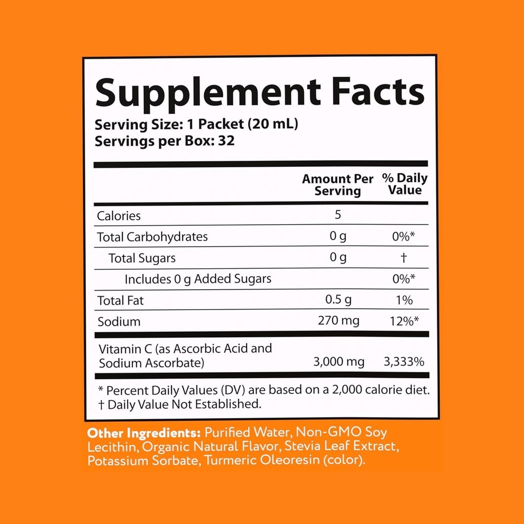 Aurora Nutrascience Mega-Liposomal Vitamine C, 3000mg Vida Lifescience 32 oz Liqu