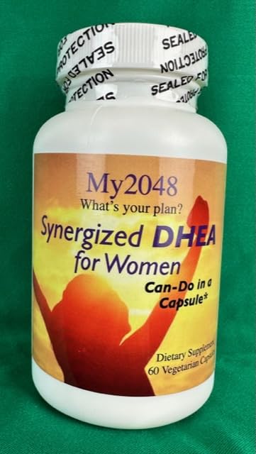 DHEA pour les femmes synergiques dans les capsules végétariennes, 60 Compte, équilibre hormonal, comprend 15 mg DHEA, 50 mg acide alpha-lipoïque, 50 mg arbre chaste Berry et 75 mg DIM diindolylméthane