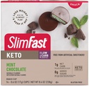 SlimFast Keto Fat Bomb Snack Cup, chocolat à la menthe, kéto collations pour la perte de poids, faible glucides avec 0g de sucre ajouté, 14 Count Box (emballage mai Vary)