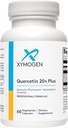 XYMOGEN Quercetin 20× Plus - Suppléments Quercetin - Complexe quotidien avec vitamine C, N-acétyl-L-Cysteine & Nettles - Formulé pour le soutien respiratoire - Vegan et sans gluten (60 capsules)