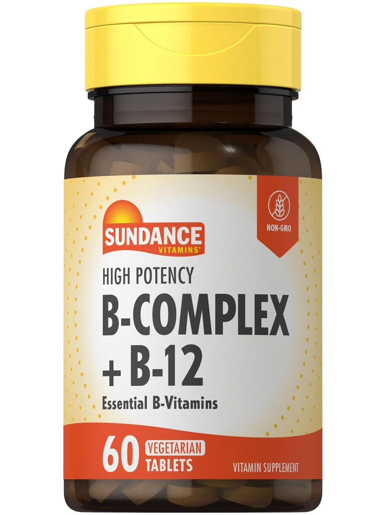 Vitamine B-Complexe Sundance avec B-12.60 Comprimés.