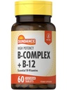 Vitamine B-Complexe Sundance avec B-12.60 Comprimés.