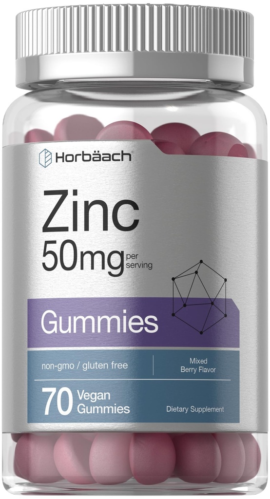 Horbäach Zinc 50mg.70 Gummies...........................................................................