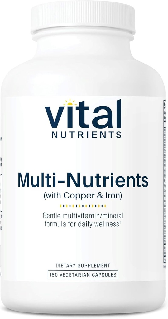 Nutrients vitaux Multi-Nutrients 4 : Formule Citrate/Malate (avec cuivre et fer) : Formule Multi Vitamine/Minal avec Antioxydants Potentiels : Formulaire Biodisponible : 180 capsules