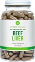 Fermes Antler - 100% pur foie de boeuf de Nouvelle-Zélande, 180 capsules, 500mg - herbe, supplément transformé à froid, pur et propre sans rBGH, sans remplissage ou additifs