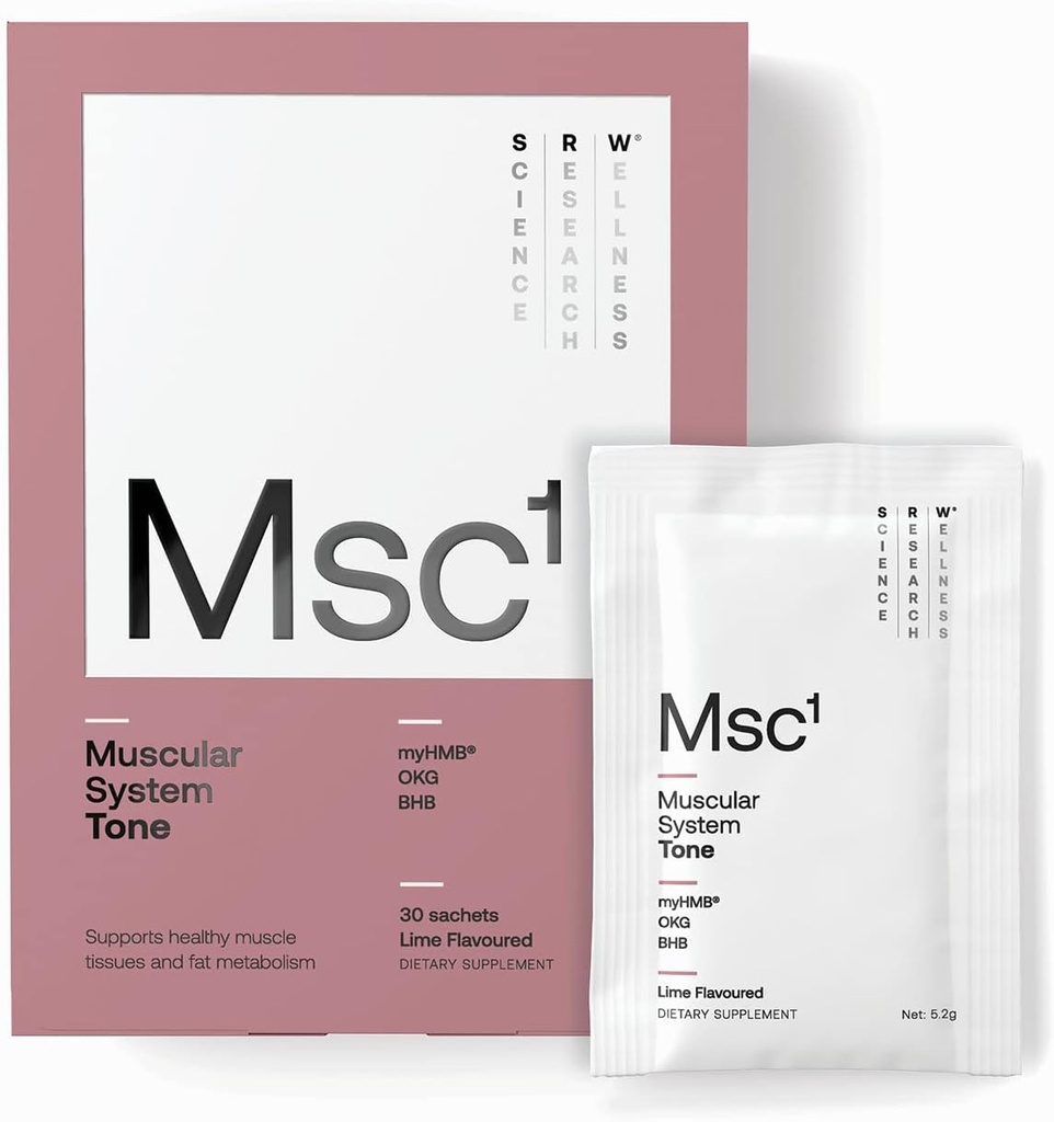 SRW Laboratories MSC1 Tone de 30 sachets Soutien Muscle Tone, Fat Metabolism de HMB, OKG, BMB