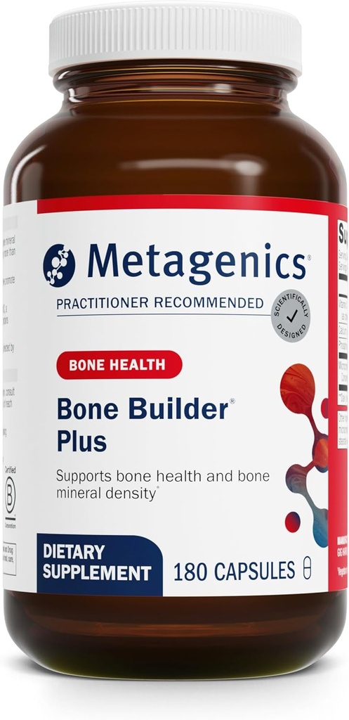 Metagenics Bone Builder Plus - MCHC Supplement for Bone Health* - High-Absorption Formula with Calcium, Phosphorus & 2000 IU Vitamin D - Non-GMO & Gluten-Free - 180 Capsules