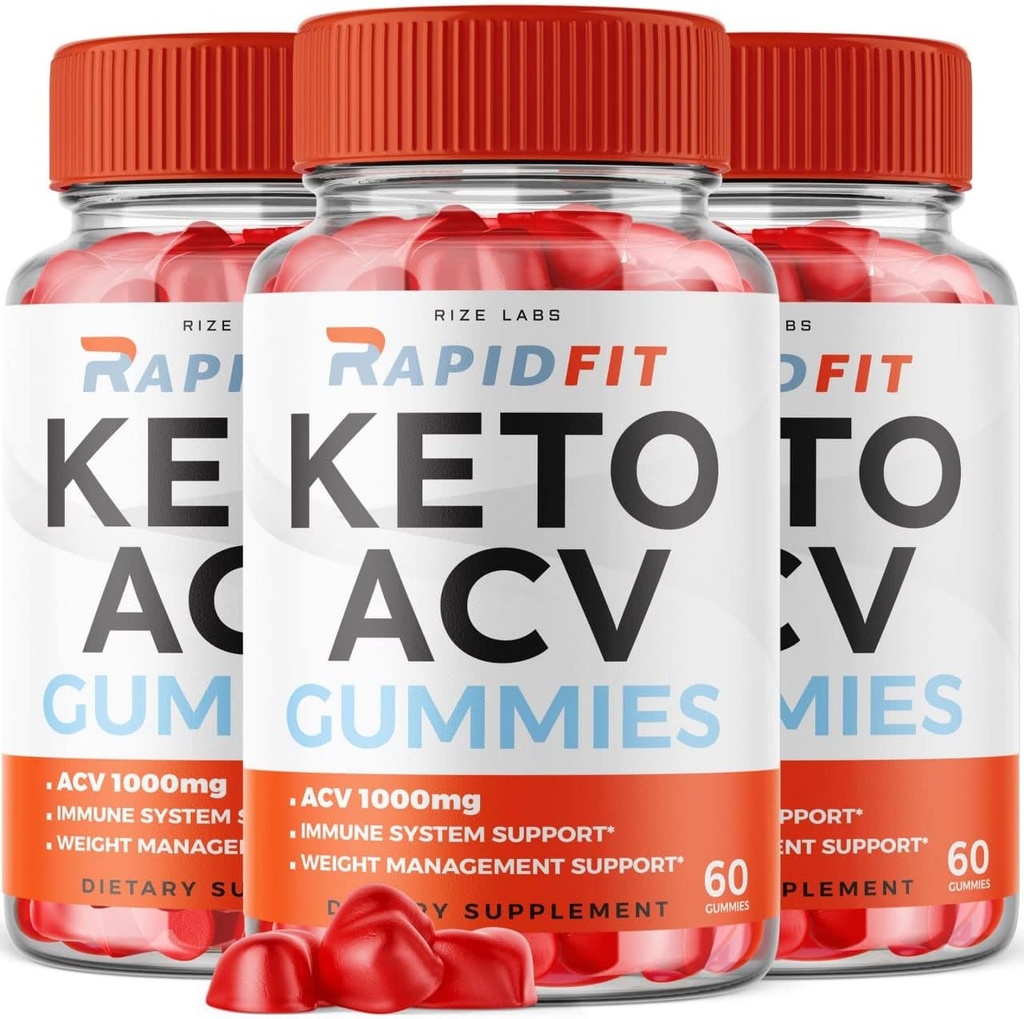 rize labs - RapidFit Keto ACV Gummies pour la perte de poids avancée avec supplément de vinaigre de cidre d'Apple aide à réduire la graisse Belly pour la force supplémentaire (180 Gummies)