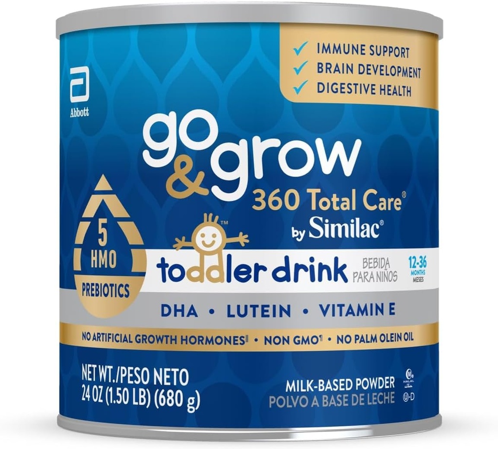 Go & Grow 360 Total Care by Similac Toddler boisson nutritionnelle, a 5 HMOs, poudre, 24-oz Can