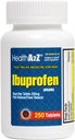 HealthA2Z® Ibuprofen 200mg | Pain Relief | Body Aches | Headache | Arthritis | Cramps | Back Pain | Fever Reducer… (250 Count)