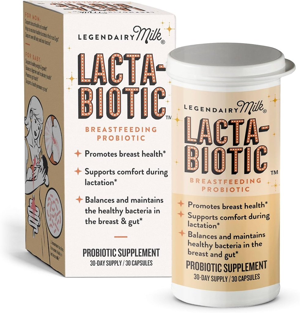 Legendairy Lait Lacta-Biotic Allaitement Probiotique. Suppléments d'allaitement.