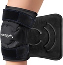 Paquet de glace APEXUP pour soulager la douleur au genou, grand enroulement réutilisable après chirurgie, gel froid souple pour blessures, soulagement de la douleur pour le dos, l'épaule, l'écorce, la cheville et la jambe (noir, L, 1PK)