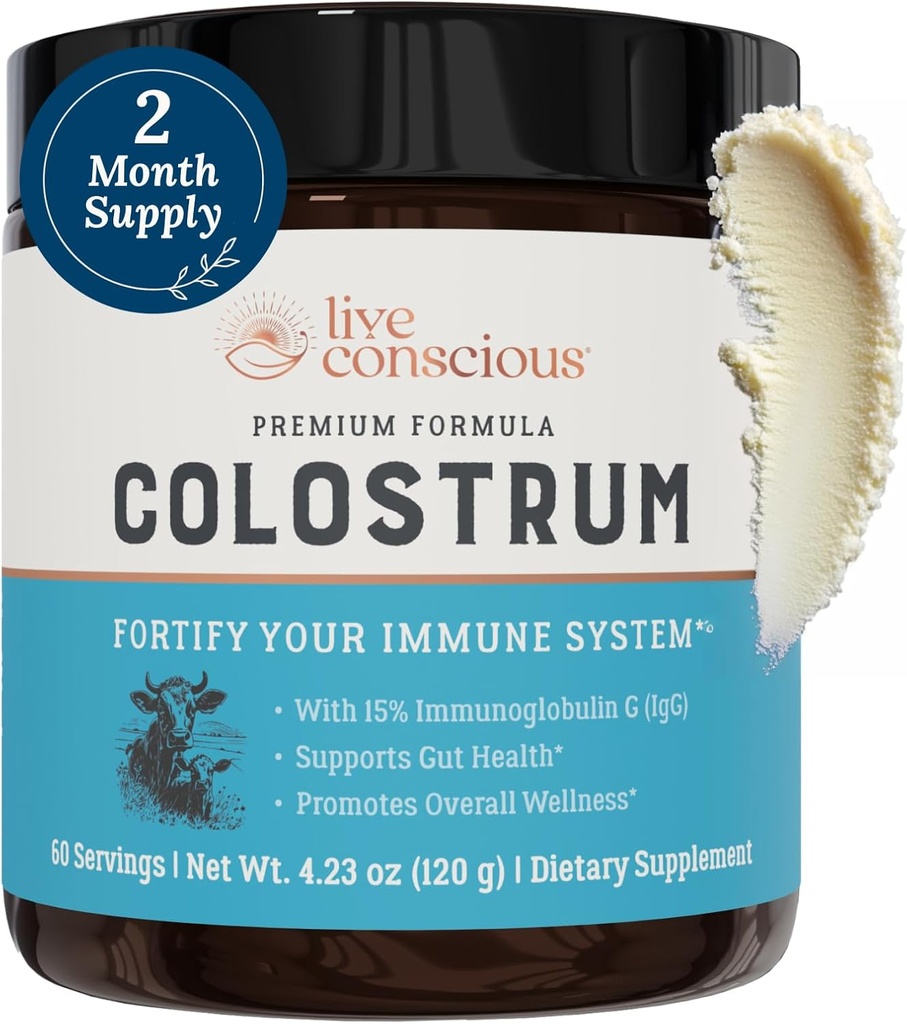 Poudre de colostrum vivante et consciente - Supplément de colostrum herbeux avec la lactoferrine pour l'absorption de fer - Bovin Colostrum un supplément du système immunitaire