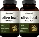 2 Pack Olive Leaf Extract 30000mg, 480 Capsules totales de 40% Oleuropein actif, 50:1 Équivalent à base de plantes – Riche en polyphénol et antioxydants flavonoïdes pour la santé immunitaire et cardiaque – Non-OGM
