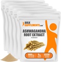 BulkSupplements.com Poudre d'extrait de racine d'Ashwagandha - Supplément d'Ashwagandha, poudre d'Ashwagandha - de racine d'Ashwagandha - Vegan & sans gluten, 600mg par portion, 5kg (11lb) (paquet de 5)
