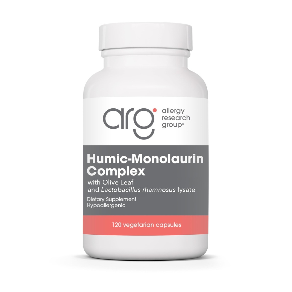 ARG Humic-Monolaurin Complex, Detox Support, 120 Count | Humic Acid and Monolaurin Blend in Hypoallergenic Vegetarian Capsules for Detoxification and Immune Support, 60 Servings