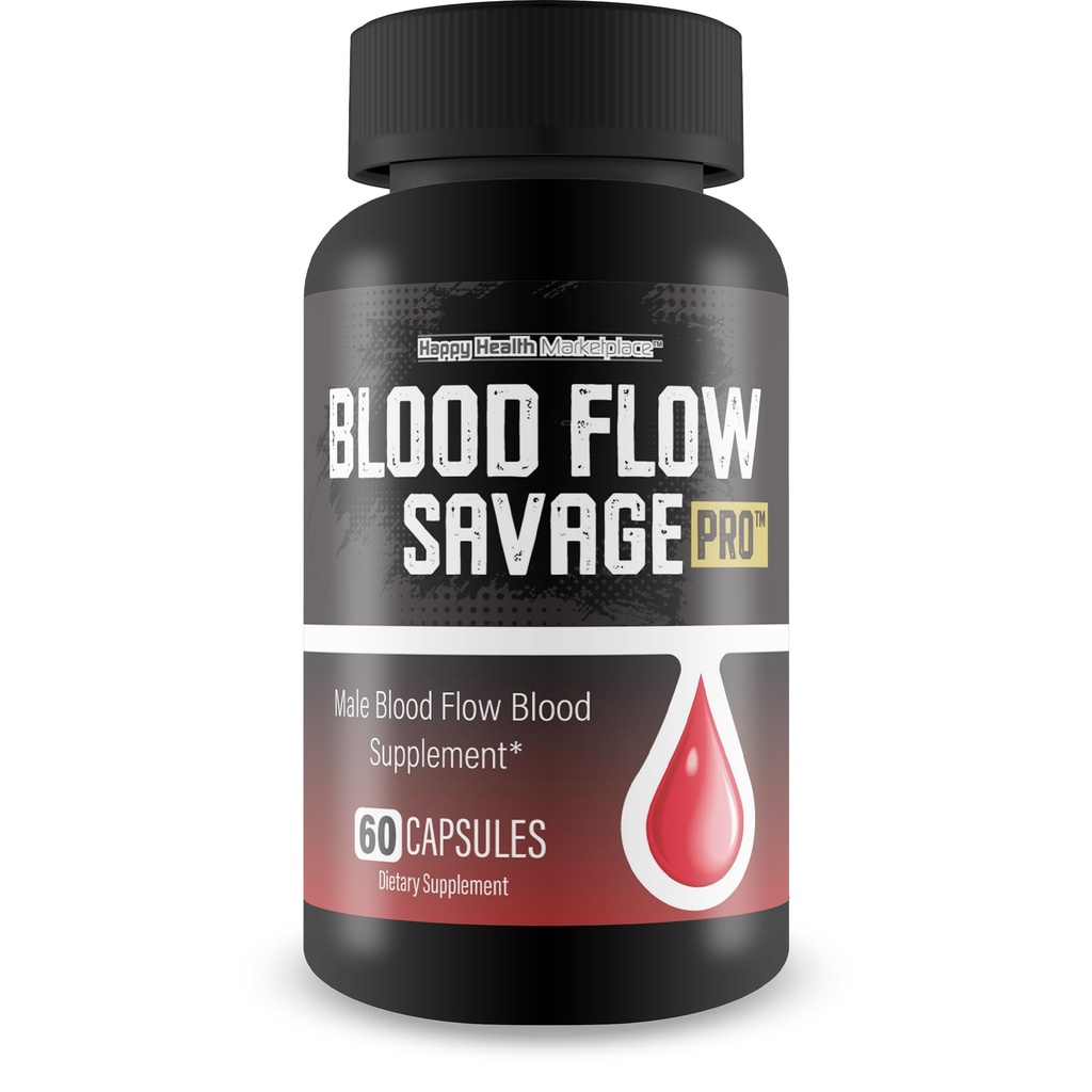Blood Flow Savage Pro - Nos meilleures capsules de flux sanguin - Healthy Blood Flow Formule naturelle - Soutien Hommes Blood Flow Savage Grow Max Your Body Circulation - Mens Blood Flow Supplément Max Blood Flow