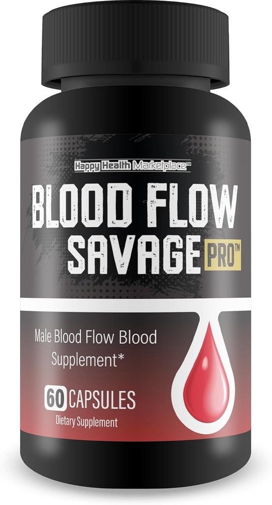 Blood Flow Savage Pro - Nos meilleures capsules de flux sanguin - Healthy Blood Flow Formule naturelle - Soutien Hommes Blood Flow Savage Grow Max Your Body Circulation - Mens Blood Flow Supplément Max Blood Flow