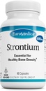EuroMedica Strontium - Supplément de soutien à la santé et à la force des os - Supplément alimentaire avec capsules véganes - Supplément santé avec citrate de strontium pour absorption supérieure - 60 capsules