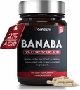 AMALTH Banaba Leaf Extract Capsules 500 mg, 2% Acide corosolique (extrait concentré)