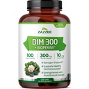 Zazzee DIM 300 mg Par Capsule, 100 Compte, Plus 10 mg BioPerine, Équilibre Estrogène, Acné hormonal, Soutien à la ménopause, Équilibre hormonal, Diindolylméthane, Vegan, All-Natural, Non-OGM, Fabriqué aux États-Unis