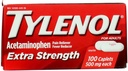Tylenol Extra Strength Caplets with 500 mg Acetaminophen, Pain Reliever & Fever Reducer, 100 ct