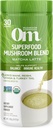 Om Mushroom Superfood Matcha Latte Blend – Thé vert Poudre de champignons avec Lion, Reishi, Chaga & Turkey Tail – Focus, Calme et Stress Support – 8,47 oz Canister (30 portions)