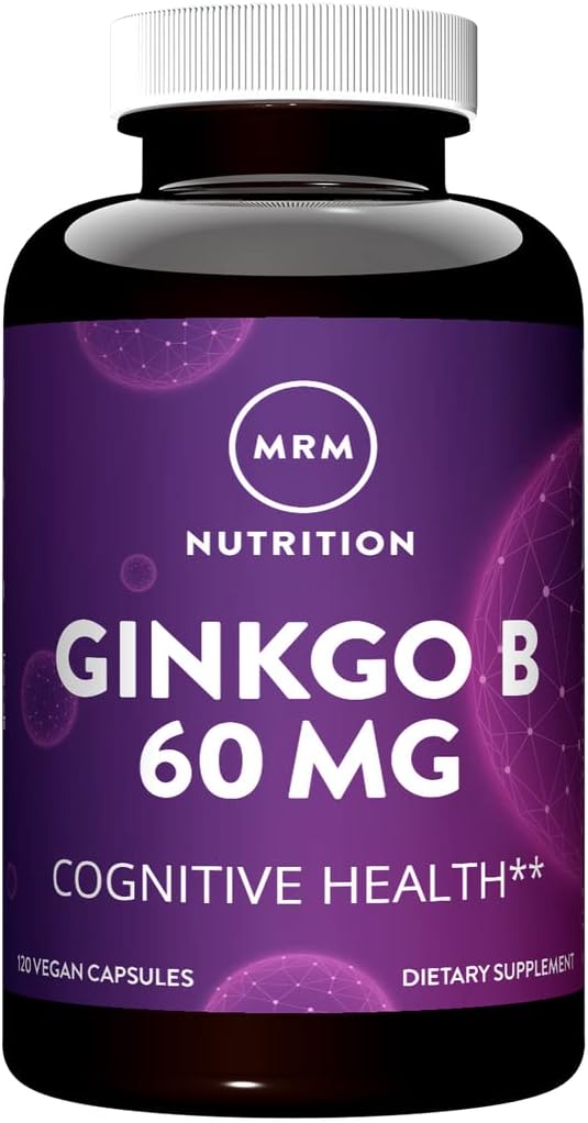 MRM Nutrition Ginkgo B 60mg. Sans gluten + végétalien 120 portions
